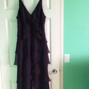 LONG GOWN ,BETSY AND ADAM, PLUM, SIZE 16